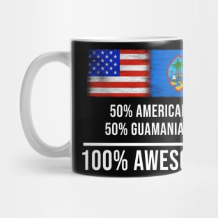 50% American 50% Guamanian 100% Awesome - Gift for Guamanian Heritage From Guam Mug